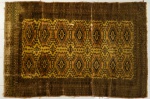 TAPETE - Tapete Karachi - Paquistão. Med. 127x180 cm. Desgastes e desbotado.
