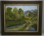 QUADRO - ELIANE GOMES - OST - "Paisagem". Med. 38x49 cm e 52x61 cm.