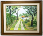 QUADRO - ADRIANO NOBRE GHIGGINO - Sitio São Geraldo - OST, datado no verso (2004). Med. 40x50 cm e 55x64 cm.