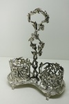 PRATA DE LEI - Porta copos em prata de lei. Med. 27x22x12 cm e peso 682 grs.