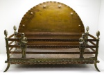 DIVERSOS - Porta lenha em cobre e bronze. Med. 72x55x31 cm.