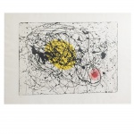 Joan Miró (1893-1983). Sem Título. Rara gravura 56/75. Assinado, cid. 72 x 102 cm.