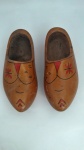 Par de sapato decorativo holandês( Klompen) em madeira, usado para jardinagem na Holanda - Medida: 24x10x10 cm