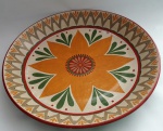 Centro de mesa assinado e pintado a mão por Fabi G Couto - Diâmetro: 48 cm ( com pequeno lascado )