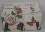 Gancho decorado de parede Floral Wincy  - Medidas: 17x12 cm ( Lote na caixa)