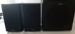 Três caixas de som Polk Audio fabricante americano. Lote no estado e nao testado.
