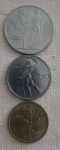 Três moedas - Inglaterra , One Penny , 1996 two penny 1996 e five penny 1997