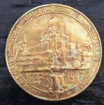 Medalha do Cinquentenário de BELO HORIZONTE em bronze maciço . Mede:70mm 