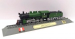 Belíssima miniatura de locomotiva super detalhada em metal c/ partes plásticas, escala 1/160  c/ base/trilho expositora personalizada. ANDES CLASS 2-8-0 - PERU  - Aprox. 16 cm.