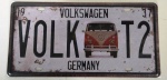 Placa em  metal estilo  retró alusivo a VOLKSWAGEN - ALEMÃ - Mede: 30 x 16 cm