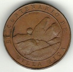 Medalha do Bi Centenário de Villa Rica - 9 de Julho -1911 - COBRE - 36 mm- 22 grs - Catalog KP7 . Preço de catalogo AMATO 1ª edição - 160,00.