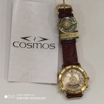 Relógio COSMOS, com pulseira de couro e cronometro digital - No estado - Funcionando  sem garantias.- com certificado