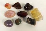 Coleção de Belíssimas 9 pedras semi preciosas alisadas . Medem na media: 6 cm