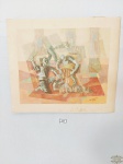 Cândido PORTINARI - Gravura Colheita do Cacau - Reprodução Medida:24 x 28 cm - 1948