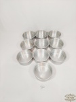 Jogo de 10 Formas Redondas Tam 10 em Aluminio .Medida: 10 cm diametro x 4 cm altura