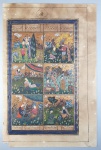 ARTE PERSA - Dinastia SAFAVID (1501-1736) - Página com iluminuras em ouro, desenhos e textos, divididos em seções, delicadamente executados em cores vívidas e muitos detalhes sobre fundo dourado. Texto em árabe no verso. Med. 30 x 20 cm. LEIA MAIS SOBRE AS MINITURAS PERSAS NA CHRISTIES ------> https://www.christies.com/features/Collecting-Guide-Persian-Miniature-Paintings-8609-1.aspx  --- #christies #persianart #persianminiatures #miniaturepaintings #arteoriental #mughalpainting #indianart