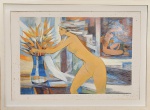 BIANCO (1918 - 2013) - Mulher - Serigrafia numerada 82/100. Assinada no c.i.d. Emoldurada.  Med. 72 x 50 cm e total 82 x 62 cm. Manchas de fungo.