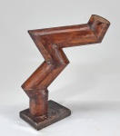 S.C (?) - Antigo modelo ou protótipo para escultura feita em Papier Mâché e base em madeira. Anos 60/70, monogramado S.C. Med. 24 x 20 cm.