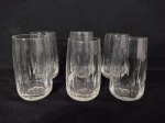 Conjunto de seis copos em cristal com lapidação para aperitivo - medem 9,5 cm de altura.