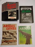 Coleção de livros temáticos sobre armas de fogo composto de 4 fascículos (grande enciclopédia) sendo uma de armas de fogo, uma de armas leves, uma enciclopédia de armas e uma Silences in the 1980 - medem 32x22.