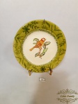 Prato decorativo Ceramica Luiz Salvador Decorado com Passaro. Medida: 20 cm diametro