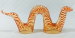 PALATNIK – Escultura cinética representando serpente em resina de poliéster de manufatura Abraham Palatnik. Medindo 6 cm de altura por 15 cm de comprimento. 