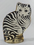 PALATNIK – Escultura cinética representando gato em resina de poliéster de manufatura Abraham Palatnik. Medindo 10 cm de altura por 7,5 cm de comprimento. 