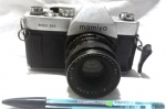 Máquina fotográfica de origem japonesa da marca Mamya, modelo `MSX500`, maior comprimento 15cm, não testada.