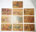 Lote contendo 10 estampas eucalol, década de 50.