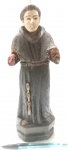 Antiga escultura produzida em madeira de lei, representando Santo Antônio, altura 28cm, no estado, século XIX/XX.