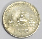 Moeda da Grã Bretanha ,1/2 libra esterlina - George VI (1947) - Níquel.