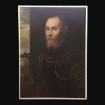 TINTORETTO - "Retrato de um Almirante". Antiga reprodução em papel vergê medindo 37 cm x 27 cm. Excelente estado de conservação.