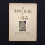 LES GRANDES HEURES DE ROHAN - LES TRÉSORS DE LA PEINTURE FRANÇAISE - Texte de JEAN PORCHER. Antigo conjunto de 11 pranchas com  pinturas impressas na Suíça em 1947 pela ÉDITIONS  D'ART ALBERT SKIRA  GENÈVE. Texto em Francês. Exemplar de coleção e em excelente estado. Dimensões: 39 cm x 29 cm.