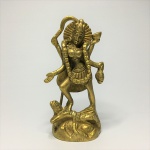 ÍNDIA - Estatueta "KALI" em bronze com ricos detalhes. Dimensões:  13 cm x 7 cm x 3 cm / 300 g.