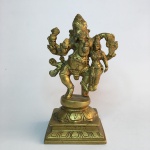 GANESHA - Peça trabalhada em bronze -17 cm x 8 cm x 6cm - 990 g.