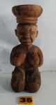 Arte africana: Fetiche, escultura em madeira entalhada, A. 20 cm.