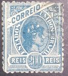 SELO DE 200 REIS ALEGORIA DA REPUBLICA  1906
