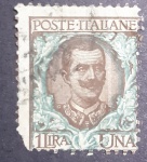 SELO DE 1 LIRA ITALIANA DE 1908
