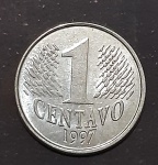 Moeda de 1 centavo Real 1997