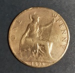 Moeda One Penny Rainha Victória 1898 BC