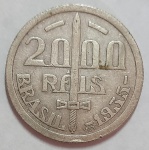 Moeda 2000 Réis do Brasil 1935 Prata