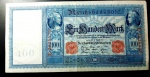cedula de  100 mark alemao ano de 1910 , linda peça  com uma cor maravilhosa