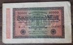 Cédula de 20000 Mark Alemã do ano de 1923