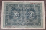 Cédula de 50 Mark Alemã do ano de 1914
