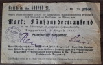 Voucher Alemão de 500 mildo ano de 1923