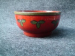 Bowl Art Decó em cerâmica alemã, sem marcas, anos 30. Med. 11x22 cm. cx 8