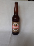 Colecionismo - Cerveja Brahma - a numero 1  - Garrafa com o líquido- lacrada - chapinha com ferrugem Raridade, por estar cheia.