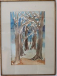 Maria Tereza Viera - "Guache Árvores" - Datado 4/1964. Med. 71x52 cm.