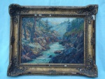 A. BRASSAV. "Paisagem" Oleo sobre madeira. Assinada. Med. 30x40 cm e moldura 42x51 cm. No estado.
