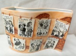 Fantástico vaso - ESTILO ART DECÓ - decorado com temática da literatura de cordel - em rica policromia - assinada no fundo - medidas 25x32x8cm